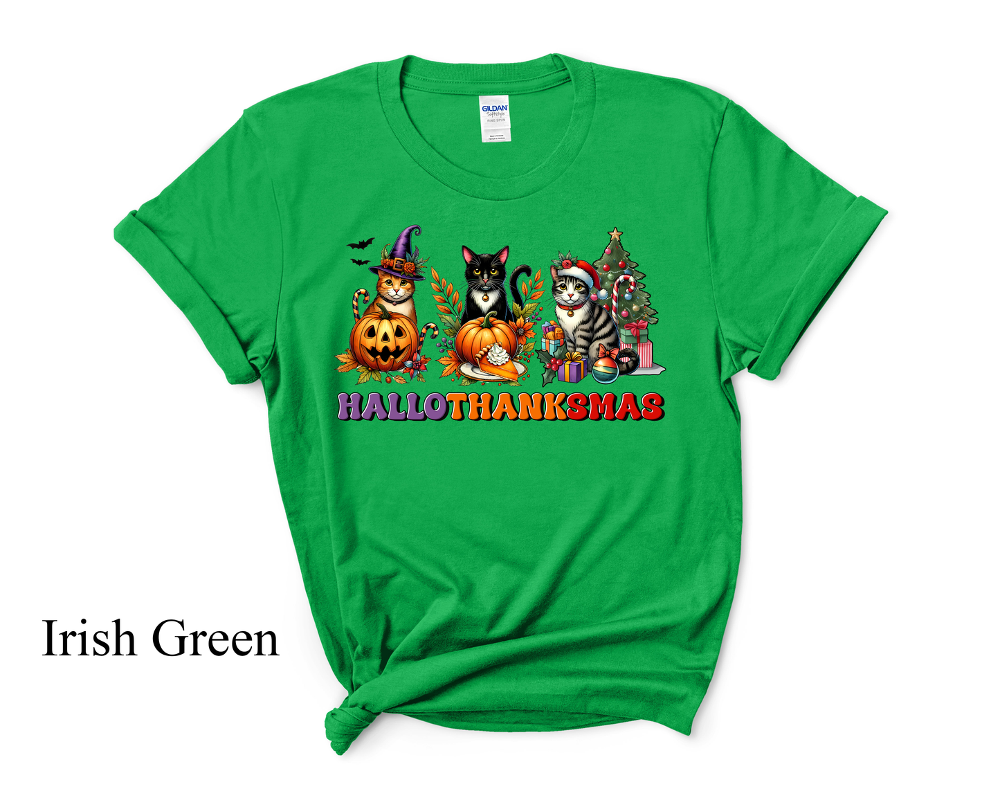 Cat Hallothanksmas T shirt