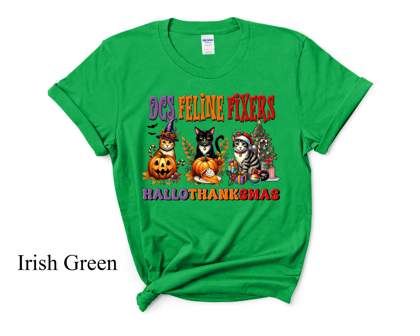 Cat Hallothanksmas T shirt