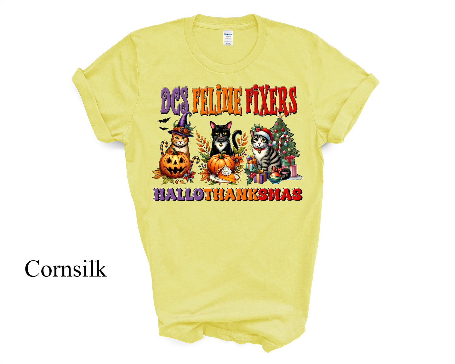 Cat Hallothanksmas T shirt